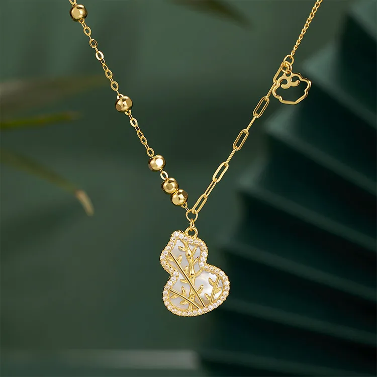 Chongqing Gold Store S925 Silver/Cubic Zirconia Necklaces Unisex-3