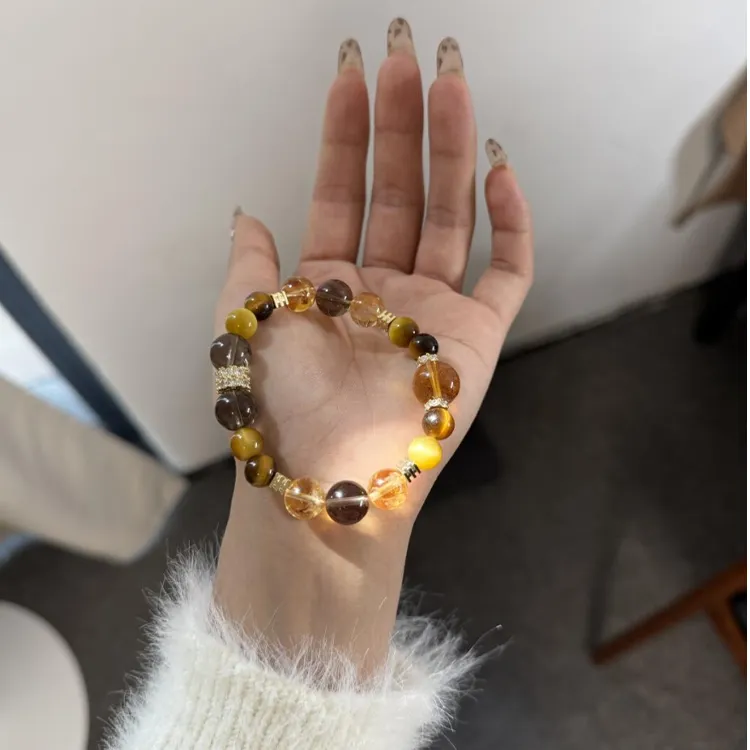 Chongqing Gold Store Tiger's Eye Stone Bracelets Unisex-1