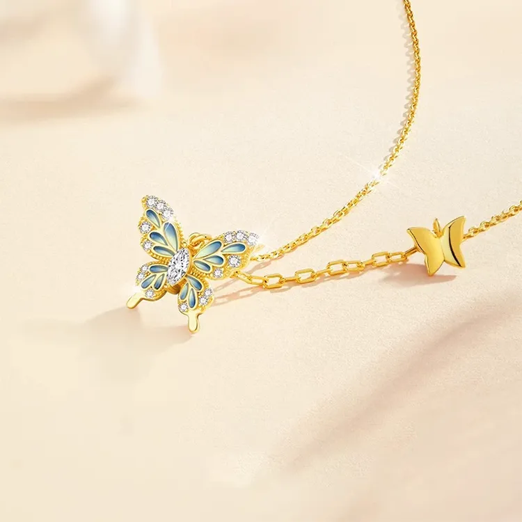 Chongqing Gold Store 925 Sterling Silver Necklaces Women's-3