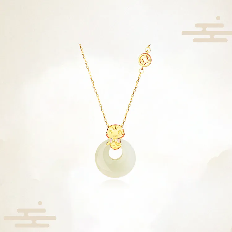 Chongqing Gold Store Chalcedony Necklaces Unisex-9