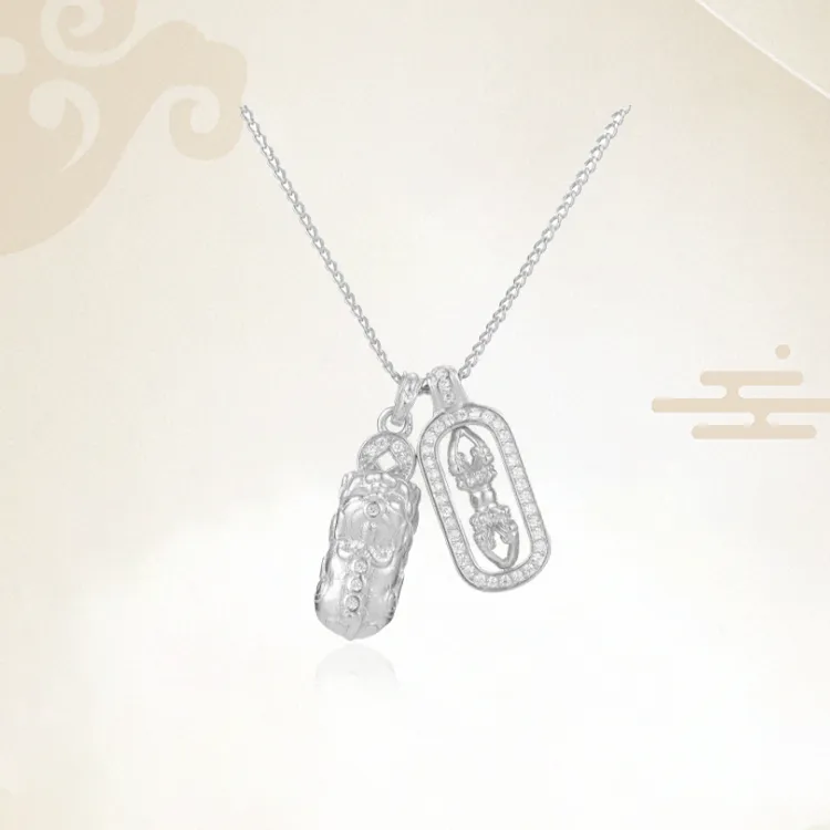 Chongqing Gold Store S925 Silver Necklaces Unisex-3