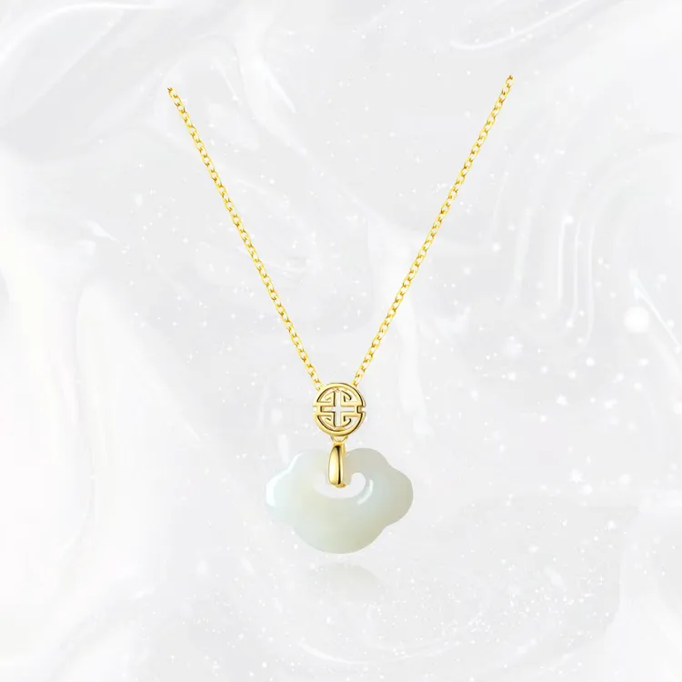 Chongqing Gold Store Chalcedony Necklaces Unisex-1