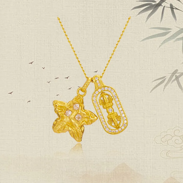 Chongqing Gold Store S925 Silver Cubic Zirconia Necklaces Unisex-4