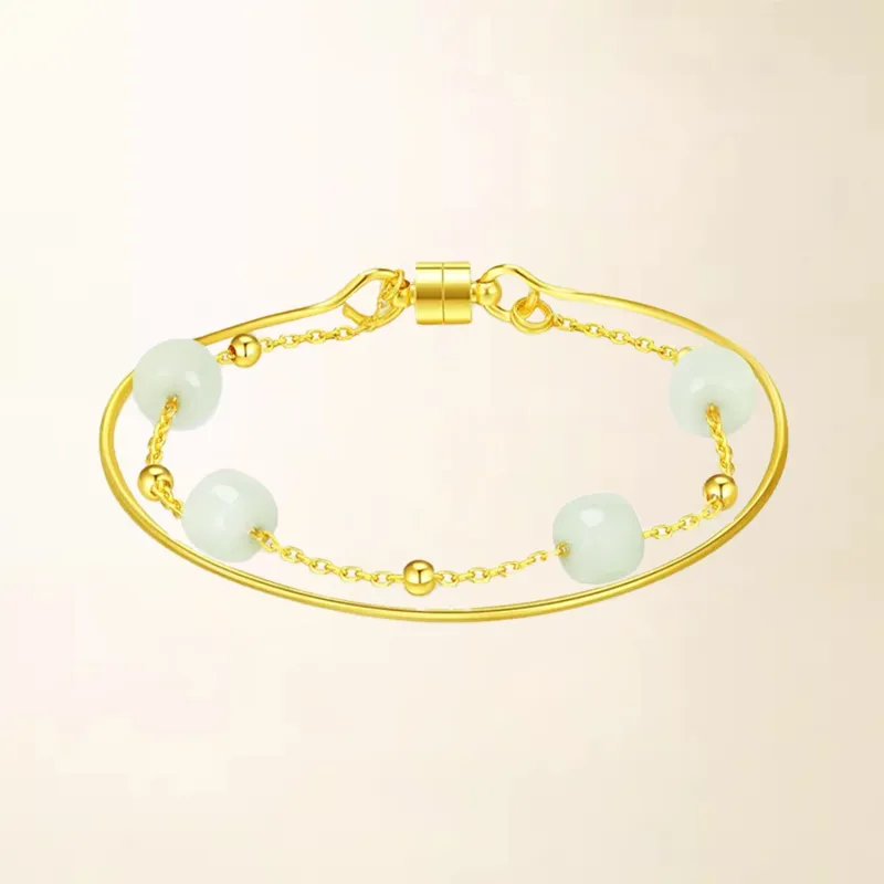 Chongqing Gold Store Chalcedony Jade Necklaces Women's-2