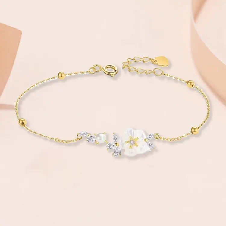 Chongqing Gold Store S925 Silver Bracelets Women's-2
