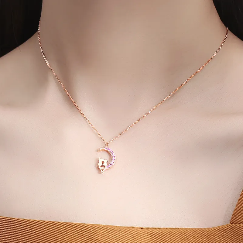 Chongqing Gold Store S925 Silver Necklaces Women's-1