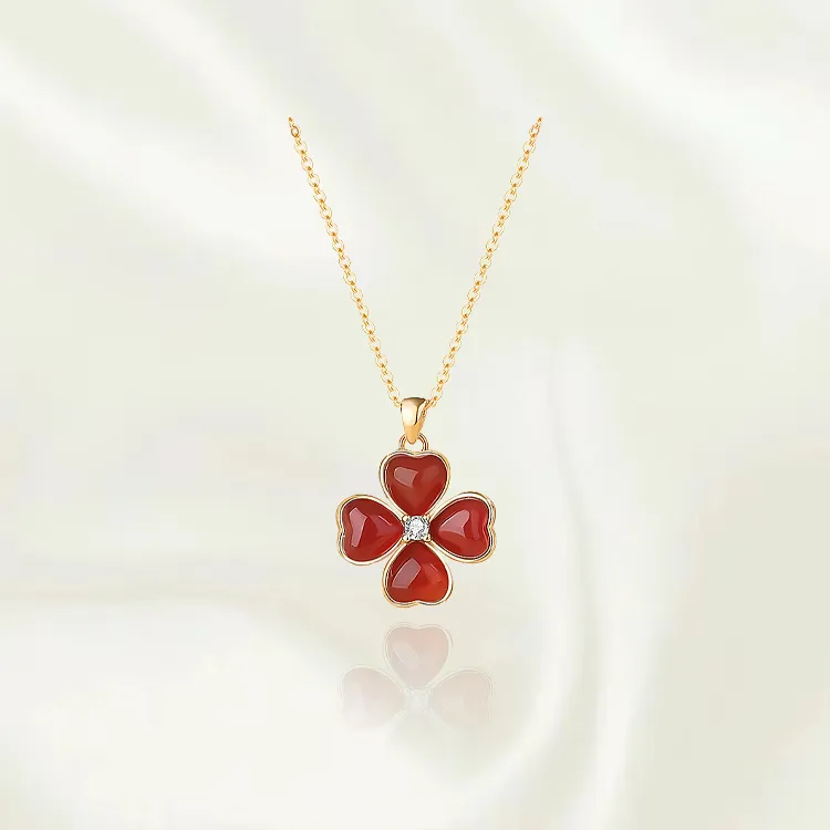 Chongqing Gold Store Chalcedony Necklaces Women's-5