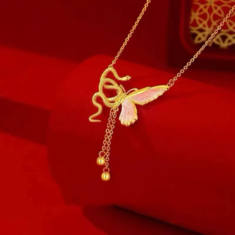 Chongqing Gold Store S999 Fine Silver Necklaces Women's-3