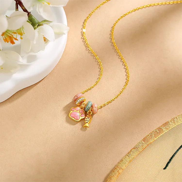 Chongqing Gold Store S925 Silver Necklaces Unisex-2