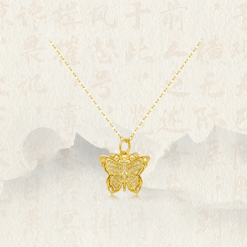 Chongqing Gold Store 925 Sterling Silver Necklaces Women's-3