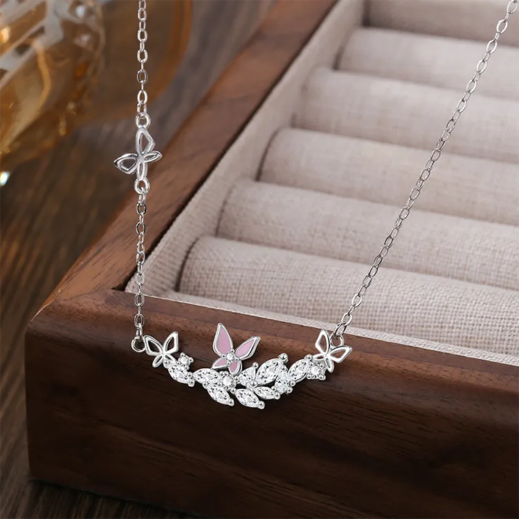 Chongqing Gold Store S999 Fine Silver Necklaces Women's-2
