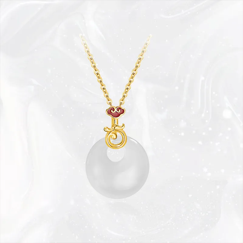 Chongqing Gold Store Chalcedony Necklaces Women's-3