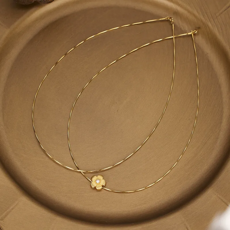 Chongqing Gold Store S925 Silver Necklaces Women's-3