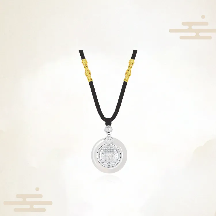 Chongqing Gold Store Chalcedony Necklaces Unisex-3