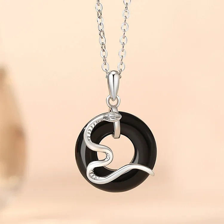 Chongqing Gold Store Chalcedony Necklaces Unisex-3