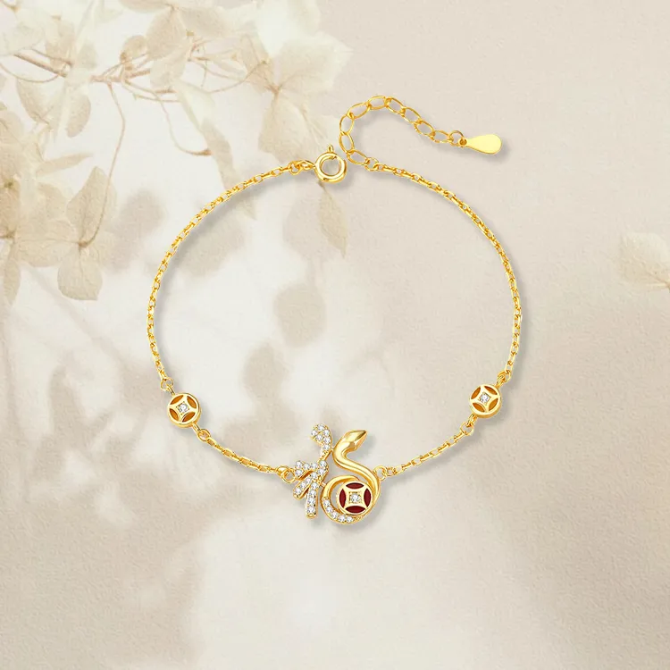 Chongqing Gold Store S925 Silver Bracelets Women's-2
