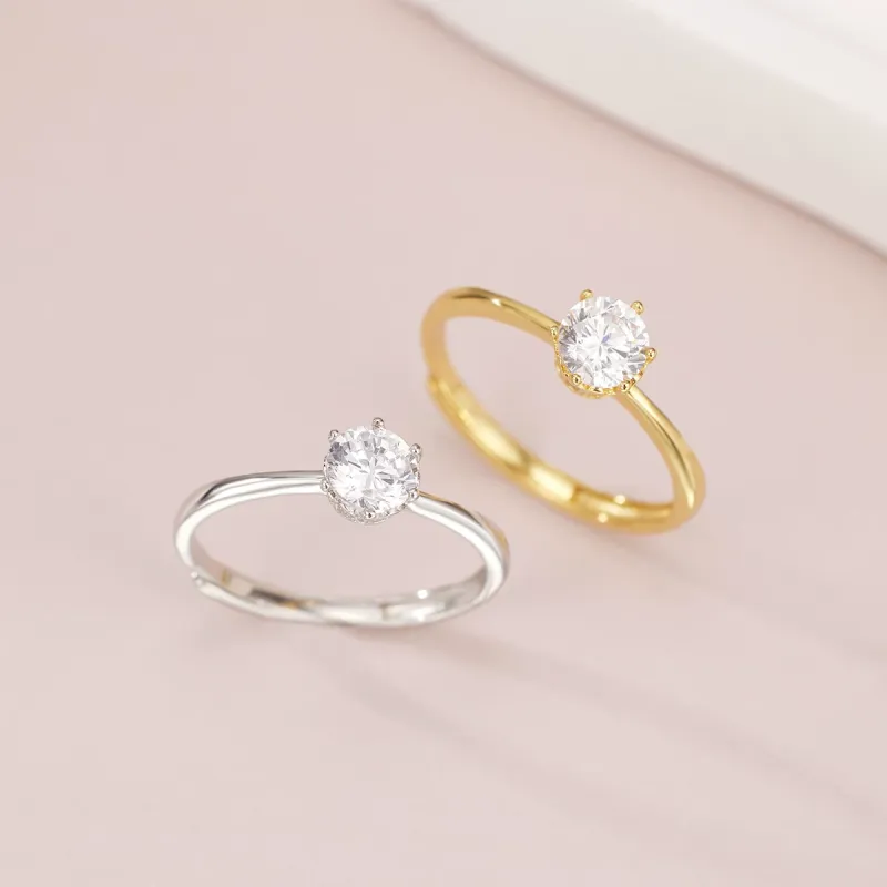 Chongqing Gold Store S925 Silver Rings Women's-4