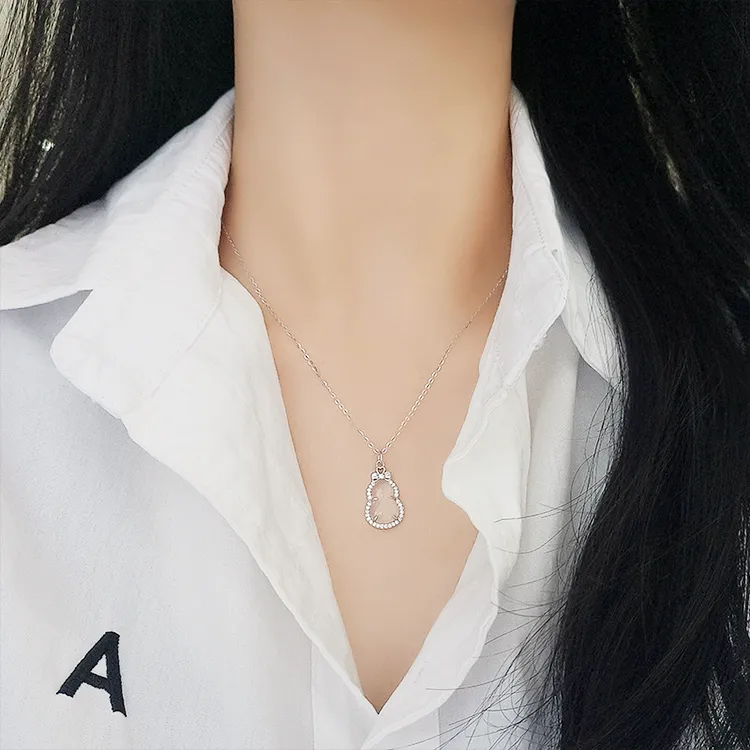 Chongqing Gold Store Chalcedony Necklaces Women's-3
