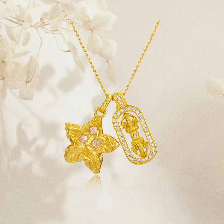 Chongqing Gold Store S925 Silver Cubic Zirconia Necklaces Unisex-3