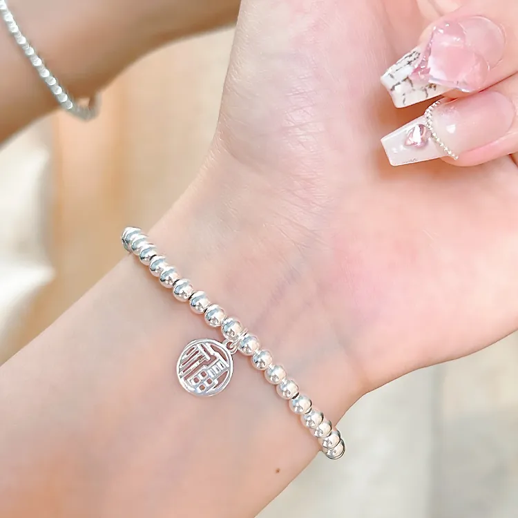 Chongqing Gold Store S999 Fine Silver Bracelets Women's-3