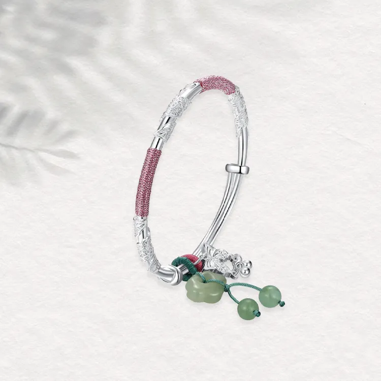 Chongqing Gold Store 999 Fine Silver Sterling Silver Bracelets Women's-4