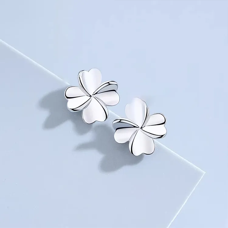 Chongqing Gold Store S999 Fine Silver Stud Earrings Women's-2