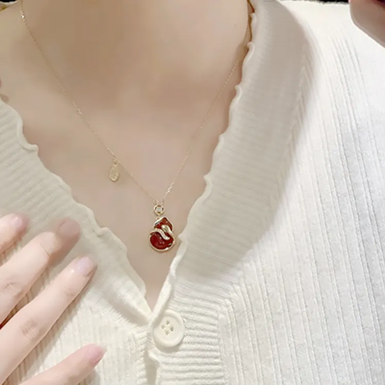 Chongqing Gold Store Chalcedony Necklaces Women's-1