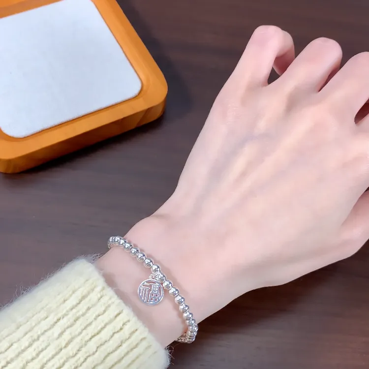 Chongqing Gold Store S999 Fine Silver Bracelets Women's-4
