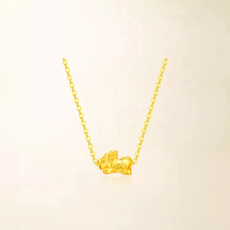 Chongqing Gold Store Gold 999 Necklaces Unisex-3