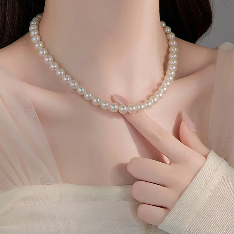 Chongqing Gold Store Shell Pearl Necklaces Women's-2