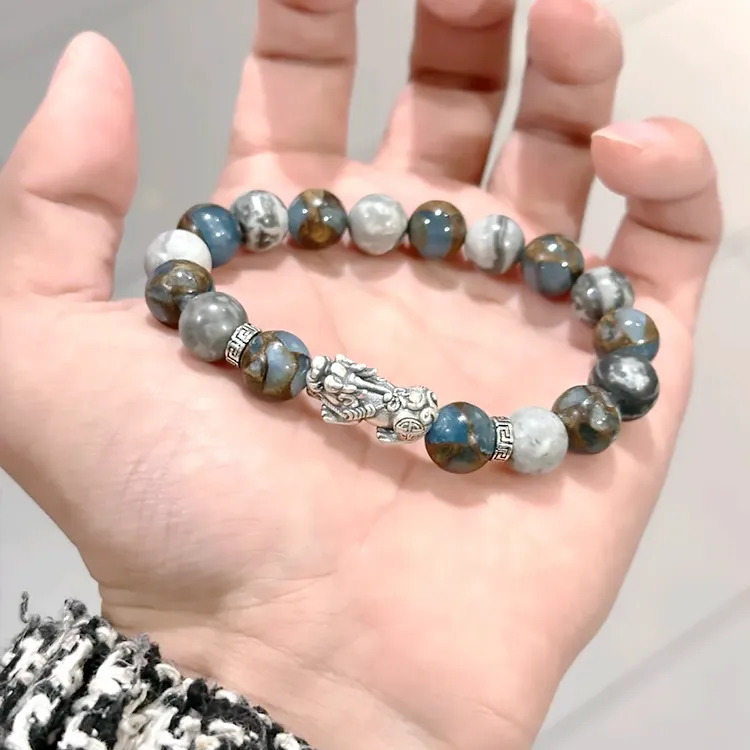Chongqing Gold Store Map Stone Bracelets Men's-2