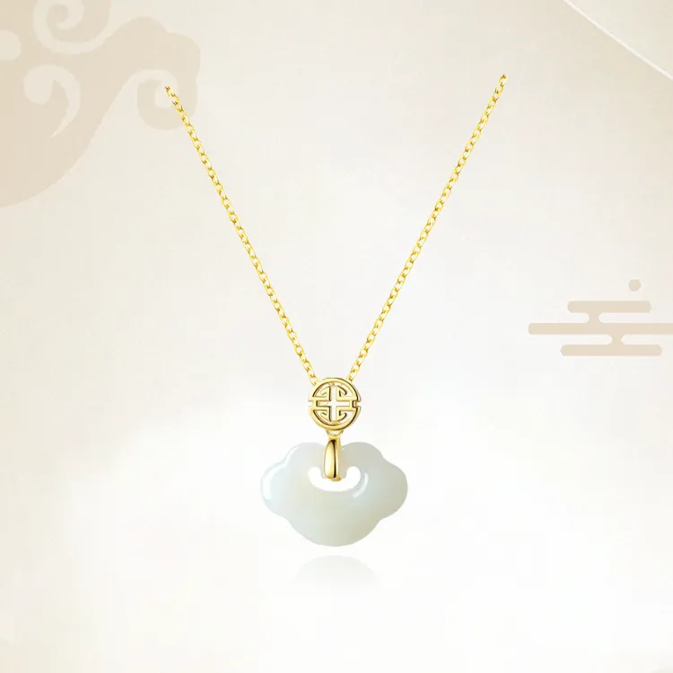 Chongqing Gold Store Chalcedony Necklaces Unisex-4