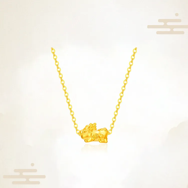 Chongqing Gold Store Gold 999 Necklaces Unisex-4