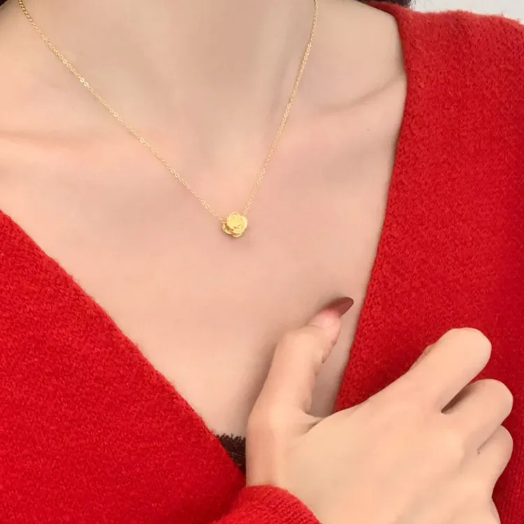 Chongqing Gold Store S999 Fine Silver Necklaces Women's-4