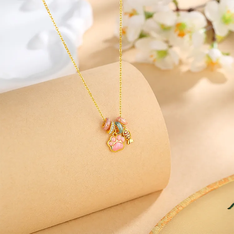 Chongqing Gold Store S925 Silver Necklaces Unisex-4