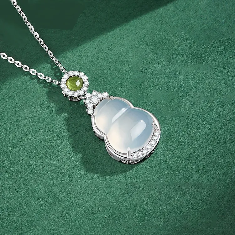 Chongqing Gold Store Chalcedony Necklaces Women's-3