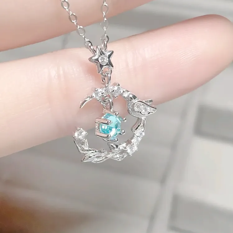 Chongqing Gold Store S925 Silver Necklaces Women's-4