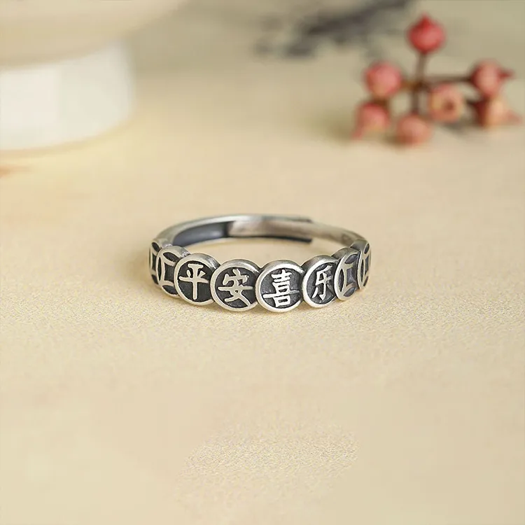 Chongqing Gold Store S925 Silver Rings Unisex-3
