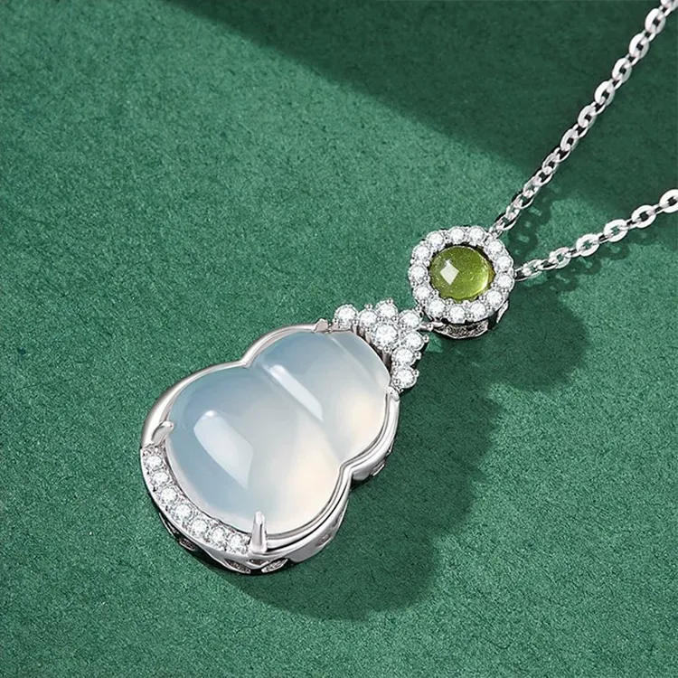 Chongqing Gold Store Chalcedony Necklaces Women's-4