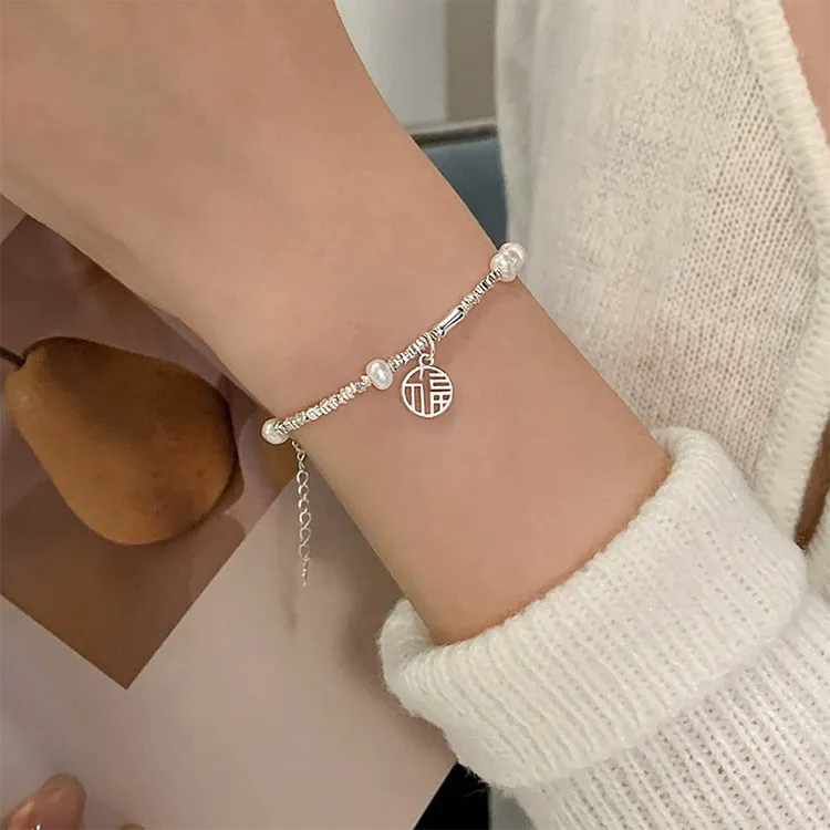 Chongqing Gold Store S925 Silver Bracelets Women's-2
