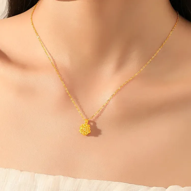 Chongqing Gold Store S999 Fine Silver Necklaces Women's-2