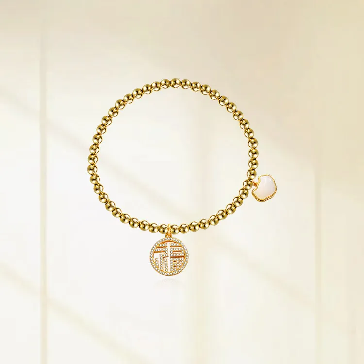 Chongqing Gold Store 925 Silver/Mother Of Pearl Bracelets Unisex-4