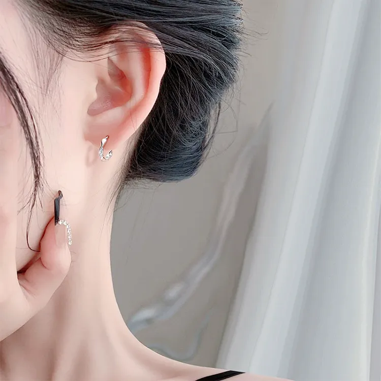 Chongqing Gold Store S999 Fine Silver Earrings Women's-3