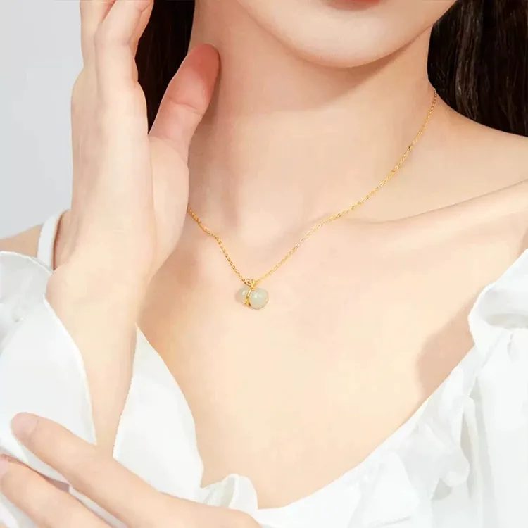 Chongqing Gold Store Chalcedony Necklaces Women's-2
