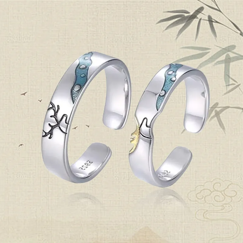 Chongqing Gold Store S925 Silver Rings Unisex-4