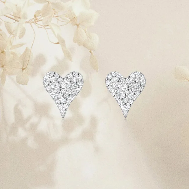 Chongqing Gold Store S925 Silver Stud Earrings Women's-3
