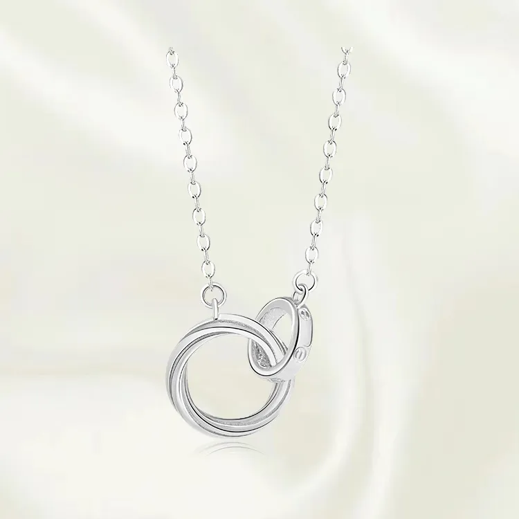 Chongqing Gold Store S999 Fine Silver Necklaces Women's Silver White-1