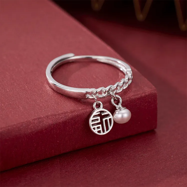 Chongqing Gold Store S925 Sterling Silver/Chalcedony Rings Unisex-5