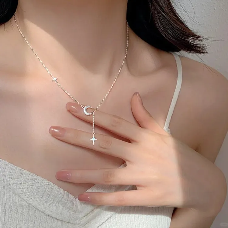 Chongqing Gold Store S925 Silver Necklaces Women's-3
