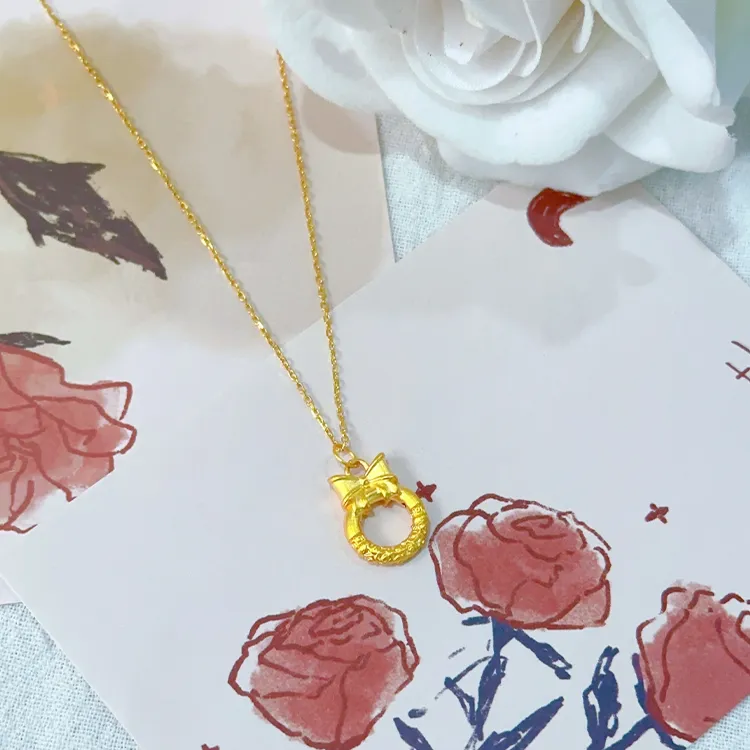 Chongqing Gold Store 999 Fine Silver Necklaces Women's-4